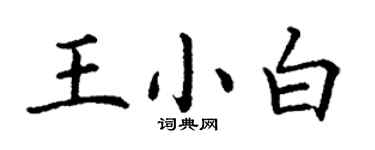 丁謙王小白楷書個性簽名怎么寫