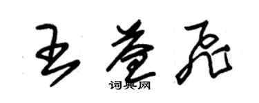 朱錫榮王益飛草書個性簽名怎么寫