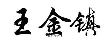 胡問遂王金鎮行書個性簽名怎么寫