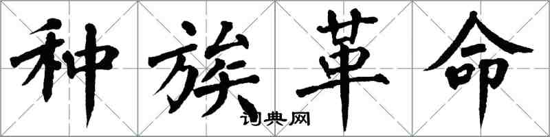 翁闓運種族革命楷書怎么寫