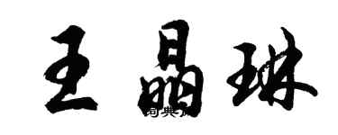 胡問遂王晶琳行書個性簽名怎么寫