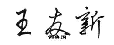 駱恆光王友新行書個性簽名怎么寫