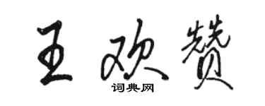 駱恆光王歡贊行書個性簽名怎么寫