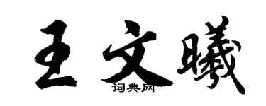 胡問遂王文曦行書個性簽名怎么寫