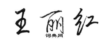 駱恆光王麗紅行書個性簽名怎么寫