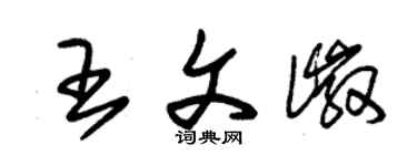 朱錫榮王文徽草書個性簽名怎么寫