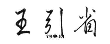駱恆光王引省行書個性簽名怎么寫