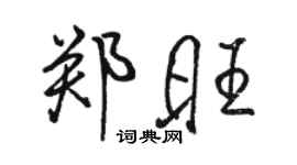 駱恆光鄭旺行書個性簽名怎么寫