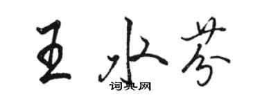 駱恆光王水芬行書個性簽名怎么寫