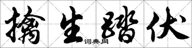 胡問遂擒生踏伏行書怎么寫