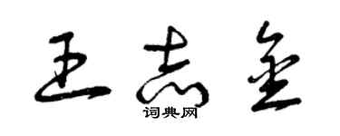 曾慶福王志金草書個性簽名怎么寫