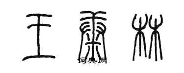 陳墨王康林篆書個性簽名怎么寫