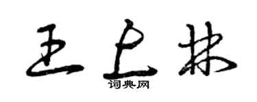 曾慶福王上林草書個性簽名怎么寫
