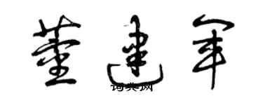 曾慶福董建軍草書個性簽名怎么寫