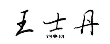 王正良王士丹行書個性簽名怎么寫
