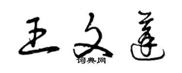 曾慶福王文蓬草書個性簽名怎么寫