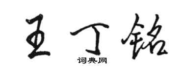 駱恆光王丁銘行書個性簽名怎么寫