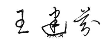 駱恆光王建芬草書個性簽名怎么寫