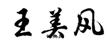 胡問遂王美風行書個性簽名怎么寫