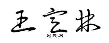 曾慶福王定林草書個性簽名怎么寫