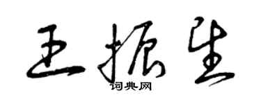 曾慶福王振望草書個性簽名怎么寫