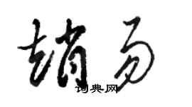 駱恆光趙易草書個性簽名怎么寫