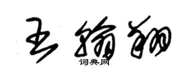 朱錫榮王翰翔草書個性簽名怎么寫