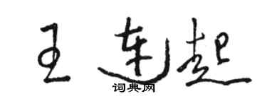 駱恆光王連起草書個性簽名怎么寫