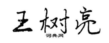 曾慶福王樹亮行書個性簽名怎么寫