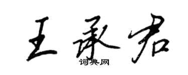 王正良王承君行書個性簽名怎么寫