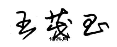 朱錫榮王茂昌草書個性簽名怎么寫