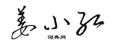 駱恆光姜小紅草書個性簽名怎么寫