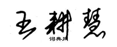 朱錫榮王耕慧草書個性簽名怎么寫