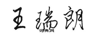 駱恆光王瑞朗行書個性簽名怎么寫