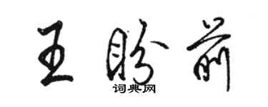 駱恆光王盼前行書個性簽名怎么寫