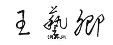 駱恆光王藝卿草書個性簽名怎么寫