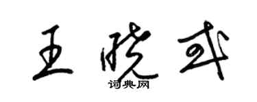 梁錦英王曉或草書個性簽名怎么寫