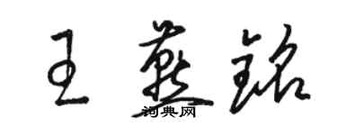 駱恆光王燕銘草書個性簽名怎么寫