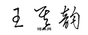 駱恆光王其韻草書個性簽名怎么寫