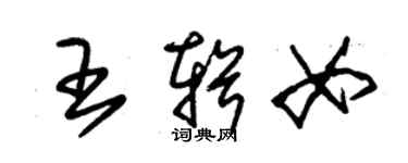 朱錫榮王輯女草書個性簽名怎么寫