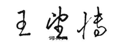 駱恆光王望博草書個性簽名怎么寫