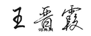 駱恆光王晉霞行書個性簽名怎么寫