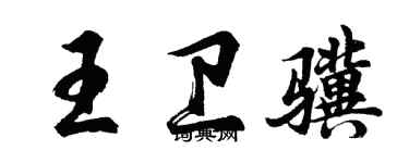 胡問遂王衛驥行書個性簽名怎么寫
