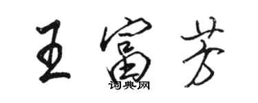 駱恆光王富芳行書個性簽名怎么寫