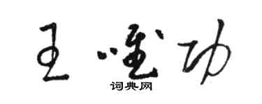 駱恆光王唯功草書個性簽名怎么寫