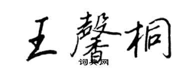 王正良王馨桐行書個性簽名怎么寫