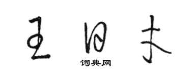 駱恆光王日才草書個性簽名怎么寫