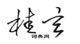 駱恆光桂玄草書個性簽名怎么寫