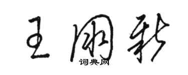 駱恆光王朋新草書個性簽名怎么寫