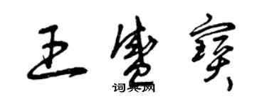 曾慶福王盛寶草書個性簽名怎么寫